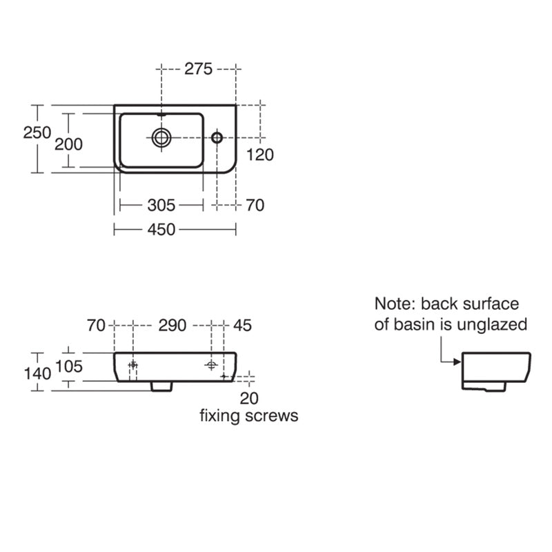 Ideal Standard i.life S Compact Cloakroom Wall Hung Vanity Unit with Basin Matt Quartz Grey 410mm with Brushed Chrome Handle