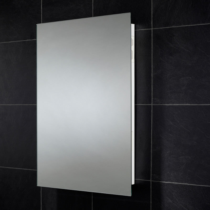 Sensio Harbour LED Backlit Bathroom Mirror With Black Shelf CCT 790 x 500mm