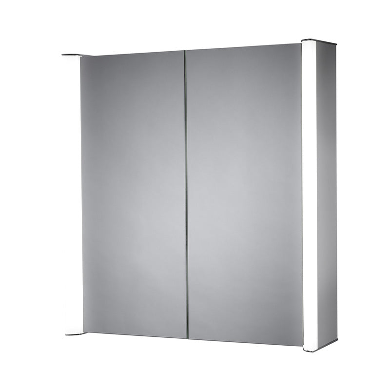 Sensio Aspen LED Mirror Bathroom Cabinet Double Door With Shaver Socket Cool White 704 x 658mm