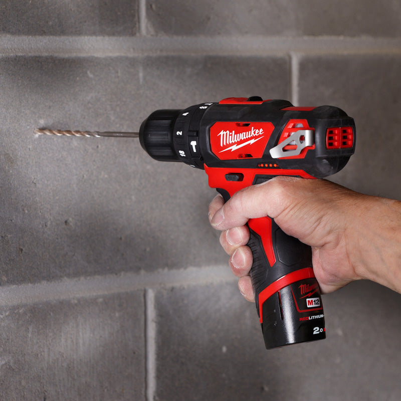 Milwaukee M12 Sub Compact Percussion Drill 2 x 2.0Ah