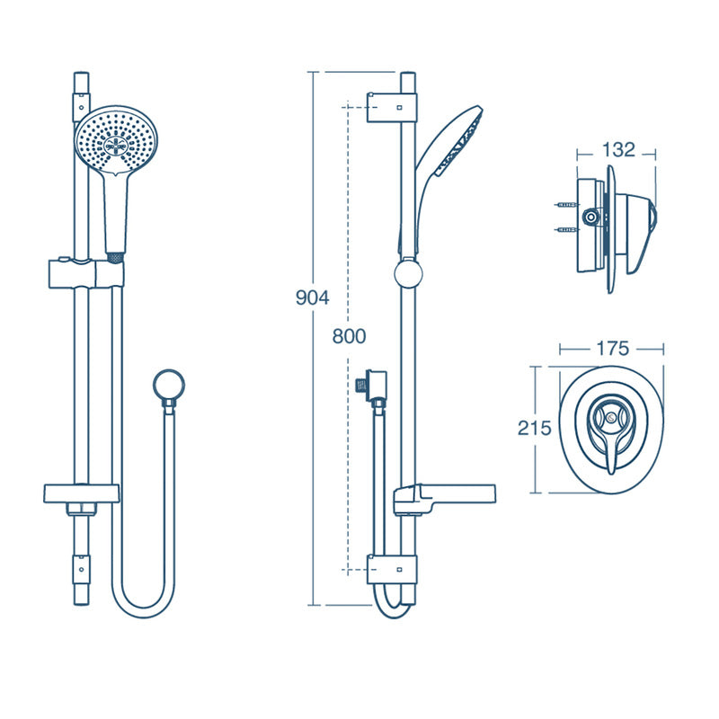 Ideal Standard CTV Concealed Mixer Shower Valve & Kit With Extended Lever