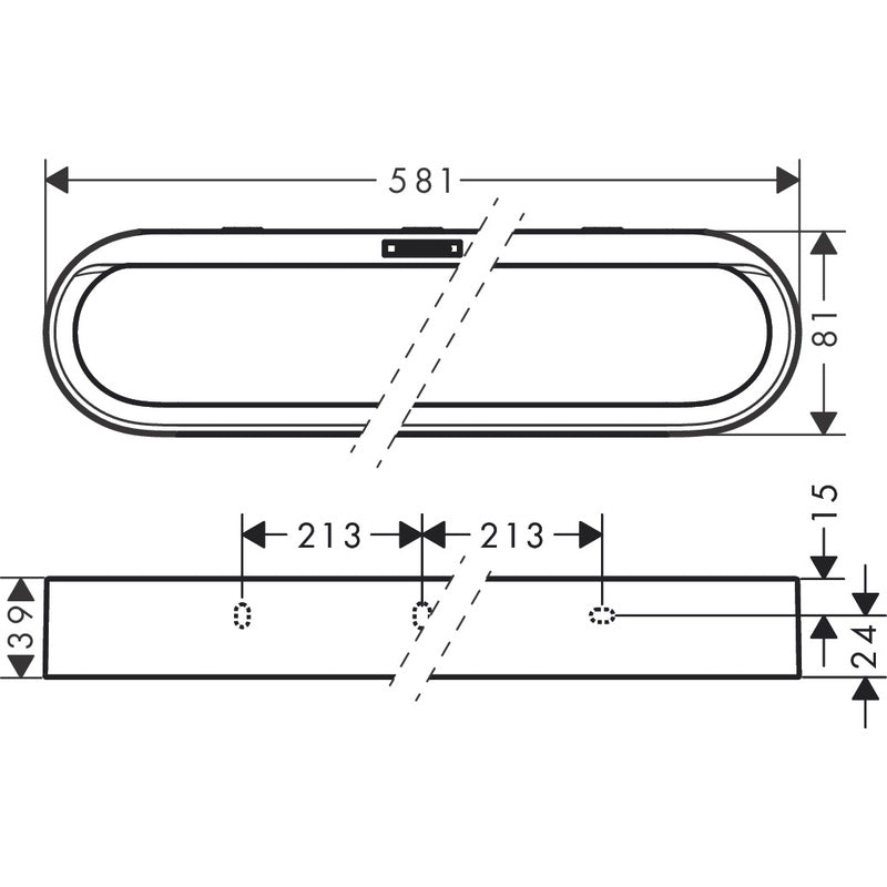 Hansgrohe WallStoris Towel rail Matt Black