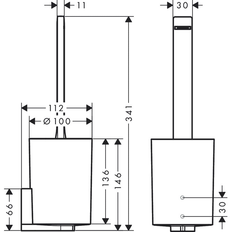 Hansgrohe WallStoris Toilet Brush holder Matt Black