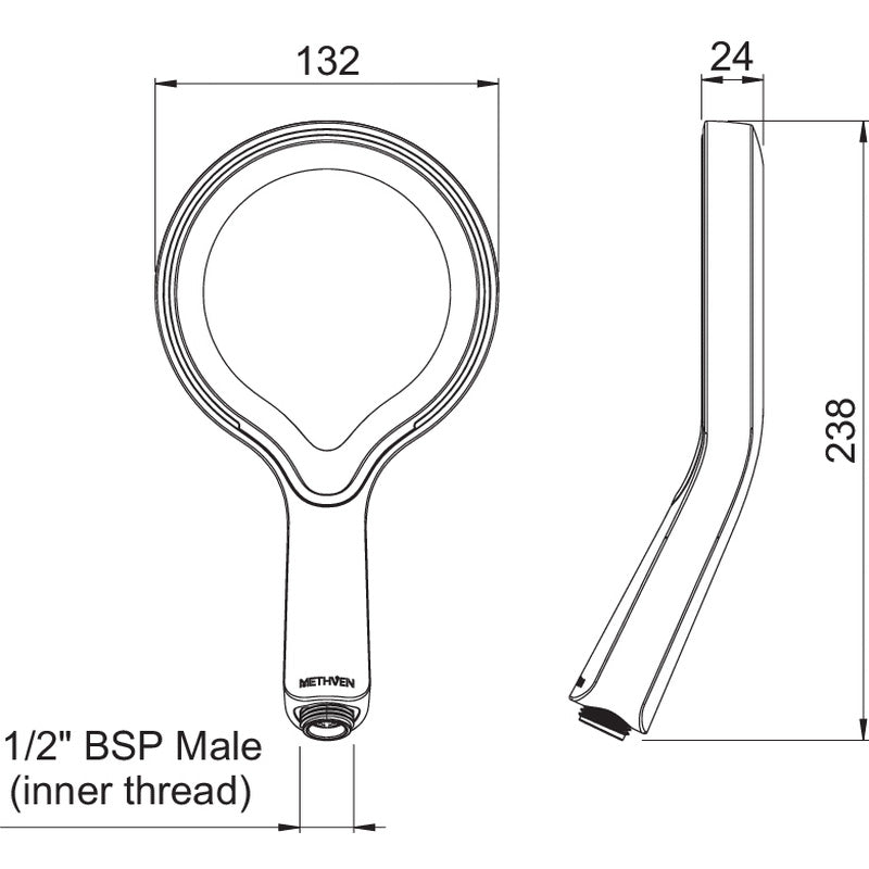 Methven Aio Shower Head Chrome