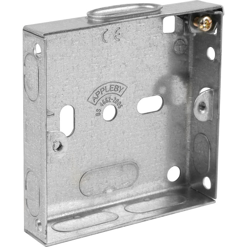 Appleby Metal Back Box 1 Gang 16mm