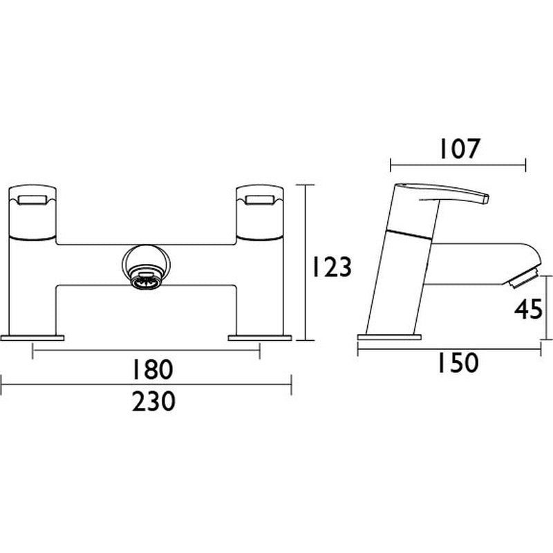 Bristan Orta Taps Bath Filler