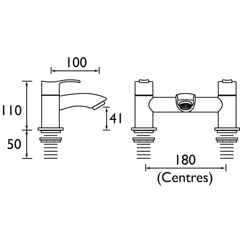 Bristan Capri Taps Bath Filler