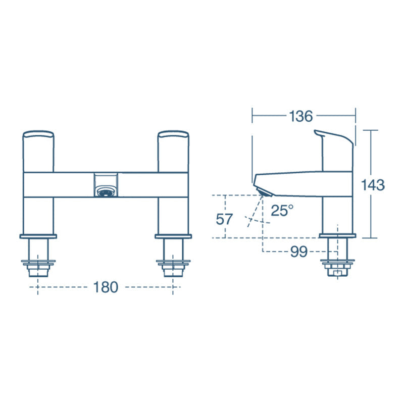 Ideal Standard Ceraflex Taps Bath Filler