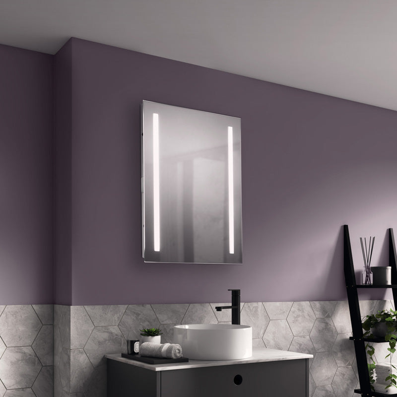 Sensio Kai Plus Slimline LED Bathroom Mirror With Shaver Socket Cool White 700 x 500mm