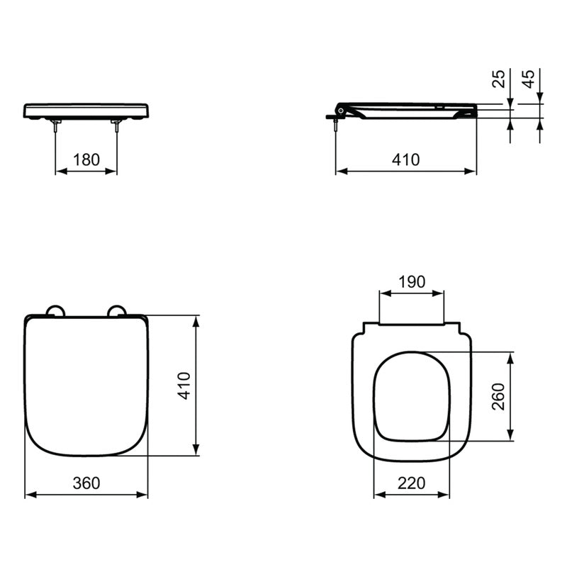 Ideal Standard i.life S Compact Soft Close Toilet Seat and Cover