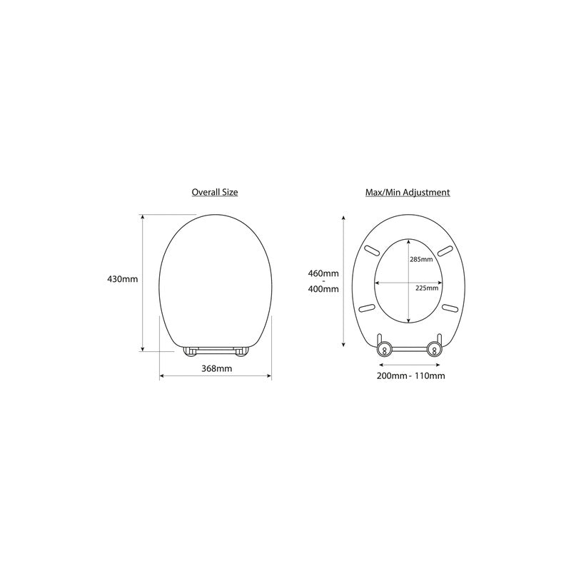 Croydex Lugano Wood Toilet Seat Grey