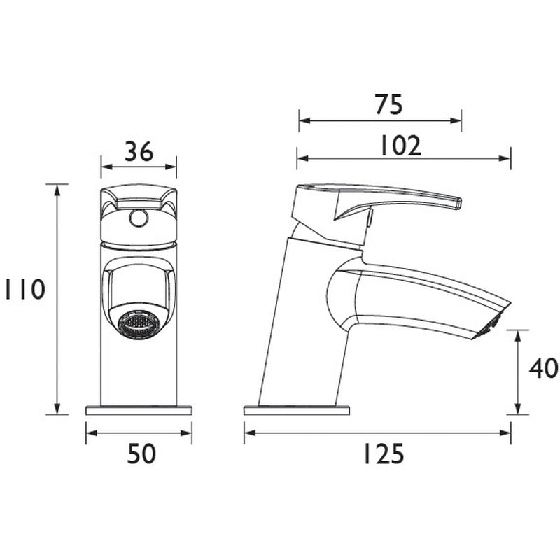 Bristan Orta Taps Cloakroom Basin Mixer