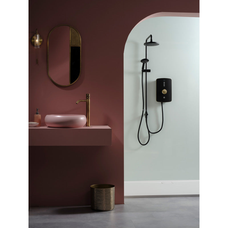 Triton Amala DuElec Electric Shower Brushed Brass 9.5kW