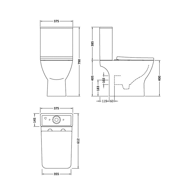 Armitage Shanks Magnia Low-Level Toilet and Seat