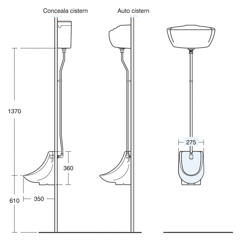 Armitage Shanks Wall Hung Urinal Bowl