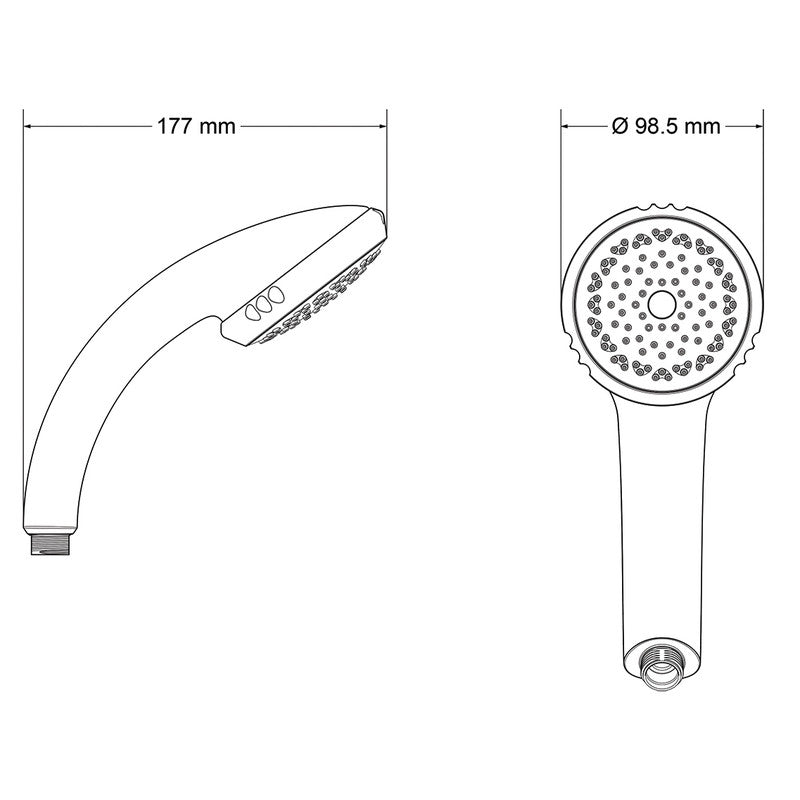 Mira Response 4 Spray Shower Handset Chrome