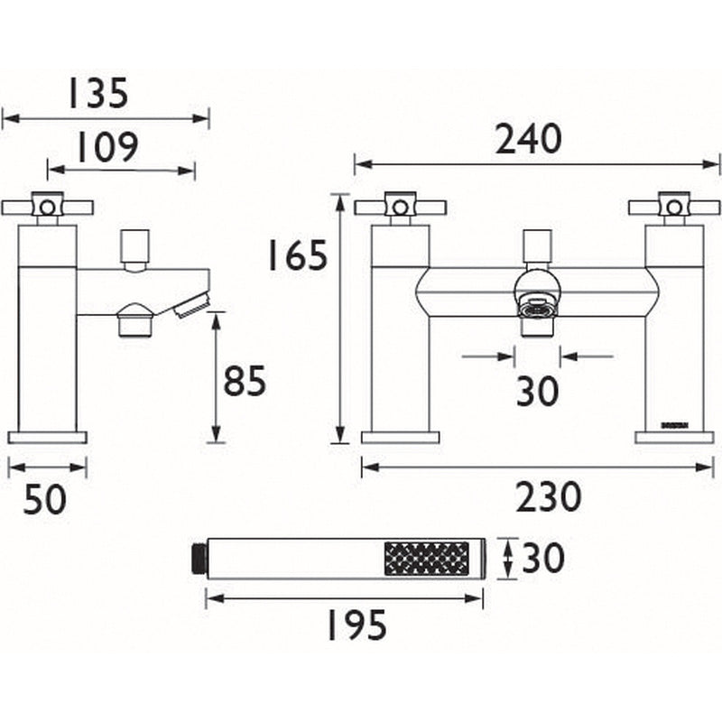Bristan Decade Taps Bath Shower Mixer