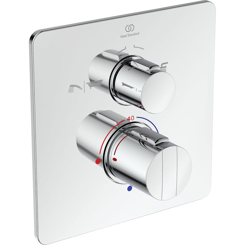Ideal Standard Freedom Thermostatic Concealed Single Outlet Shower Valve Square