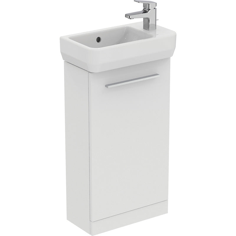 Ideal Standard i.life S Compact Cloakroom Wall Hung Vanity Unit with Basin Matt White 410mm