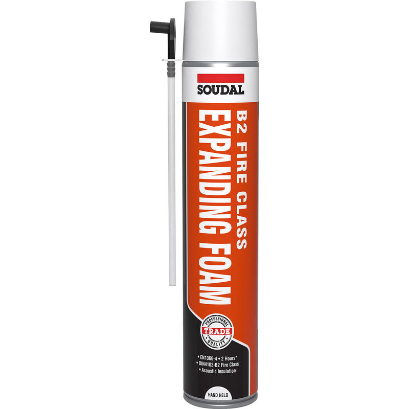 Soudal B2 Fire Rated Expanding Foam Hand Held 750ml
