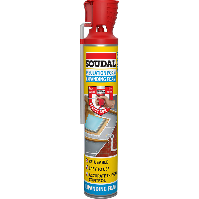 Soudal Genius Gun Expanding Insulation Foam 750ml