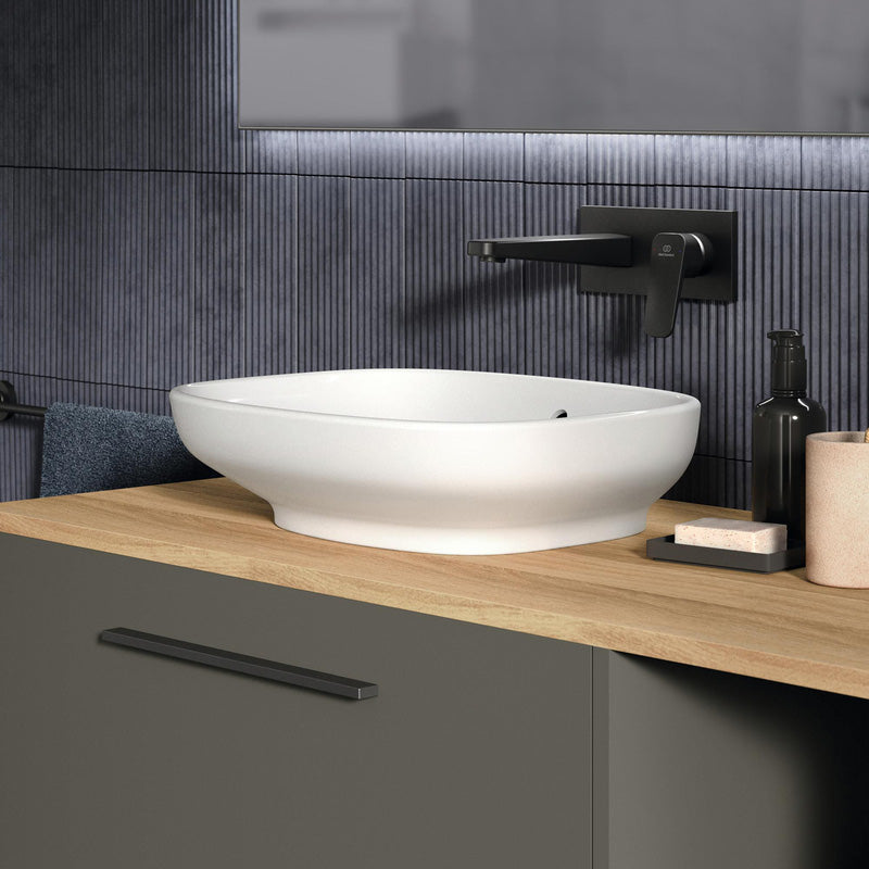 Ideal Standard Ceraplan Single Lever Wall Mounted Basin Mixer Tap Silk Black