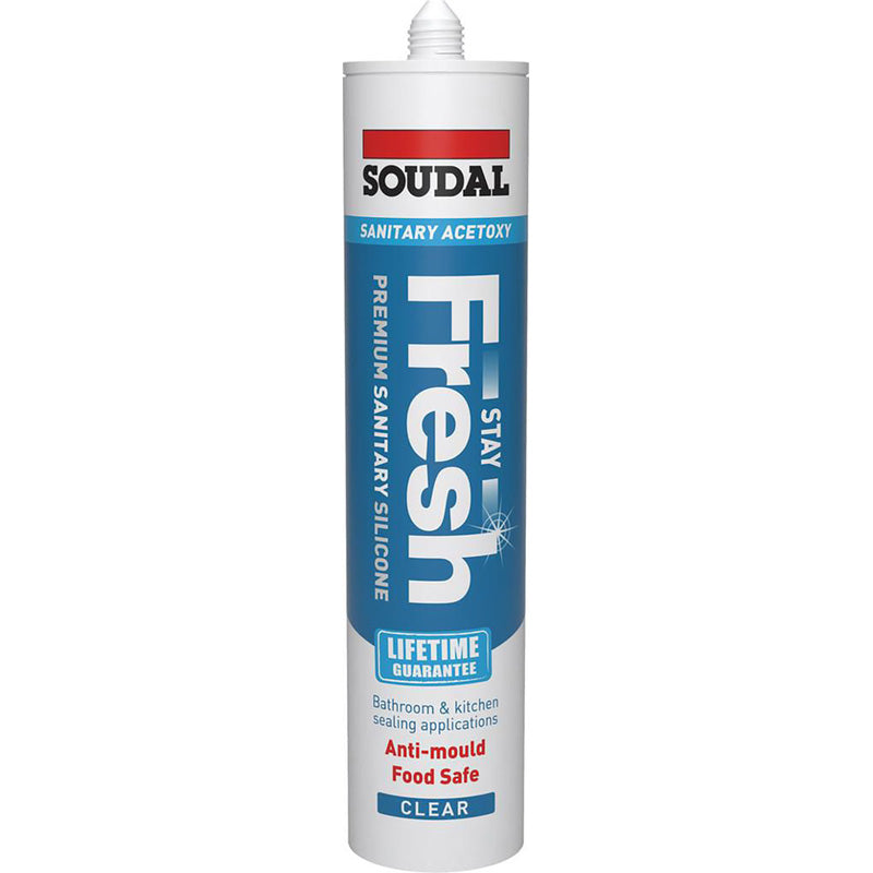 Soudal Stay Fresh Acetoxy Sanitary Silicone
