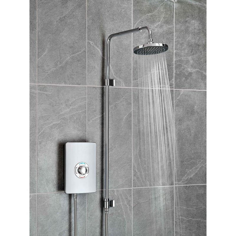 Triton Collection UNIQ Electric Shower Brushed Steel 9.5kW