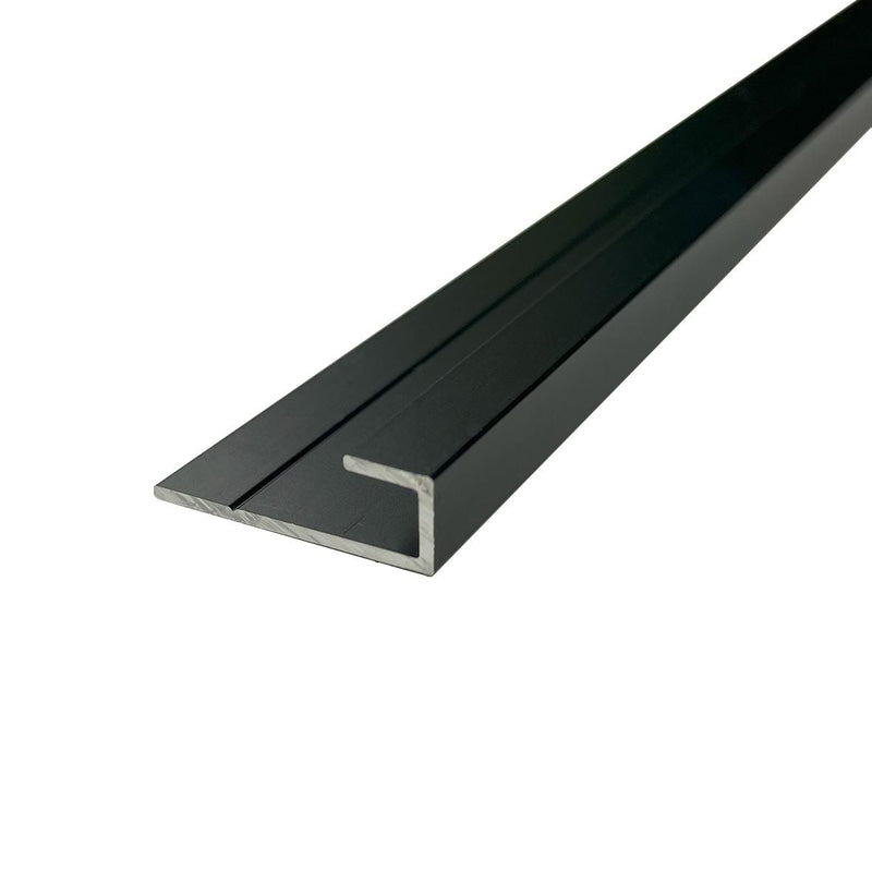 Wetwall Alloy End Cap Trim Matt Black 2440mm