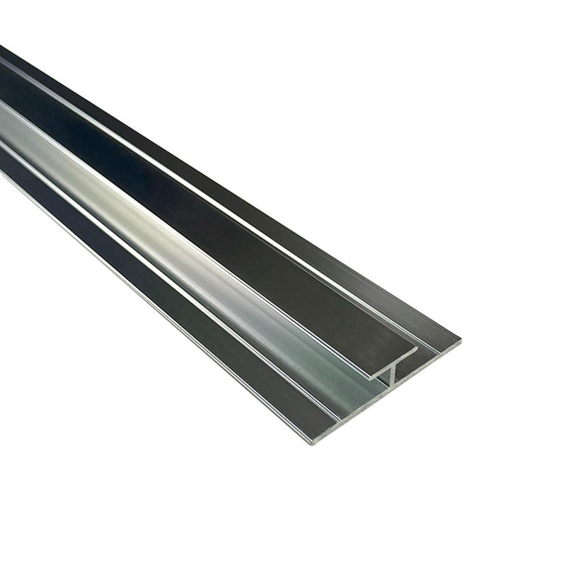 Wetwall Alloy H-Joint Trim Polished Silver 2440mm