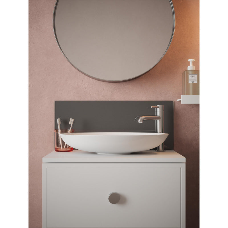 Splashback Charcoal Glass Bathroom Splashback 250 x 500mm