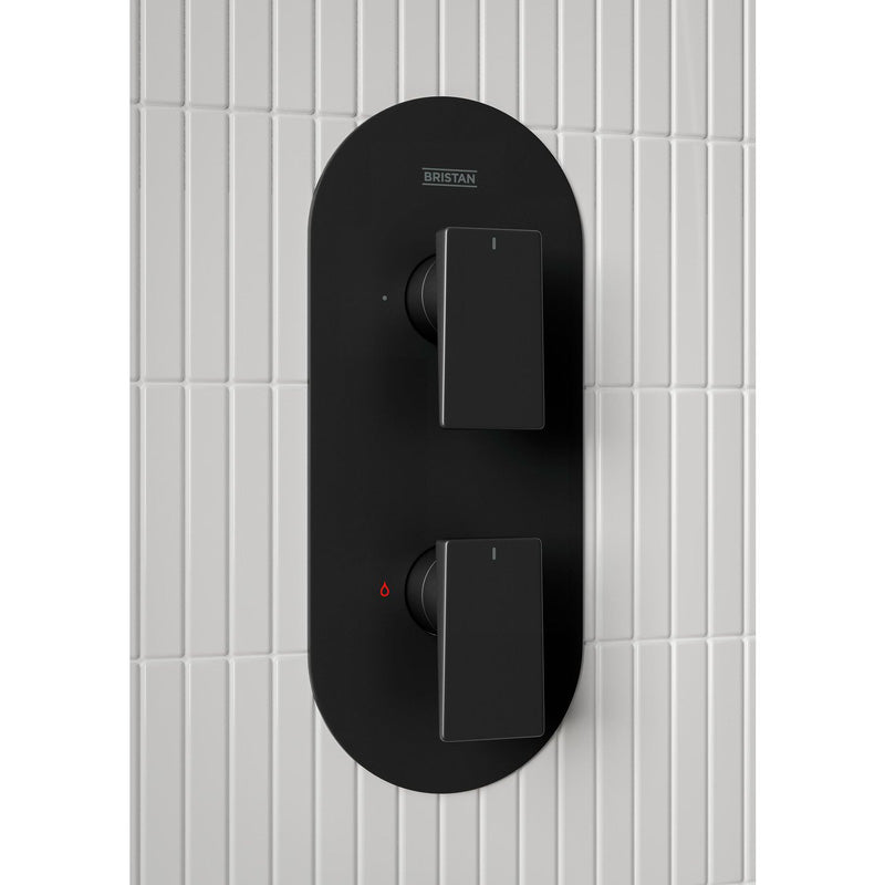 Bristan Frammento Concealed Dual Control Shower Pack Black