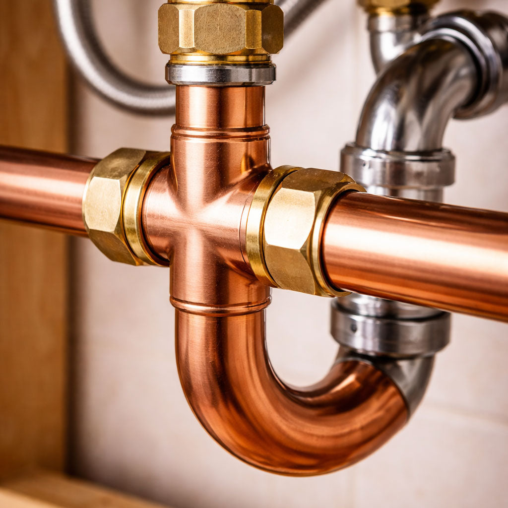 High-quality copper pipe suitable for push-fit, compression and solder fittings