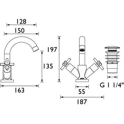 Bristan Decade Taps Basin Mixer