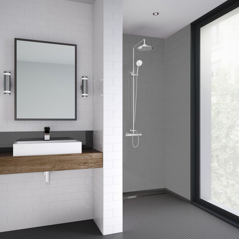 Mermaid Composite Metro Tile Vertical Shower Wall Panel 2440mm x 1220mm