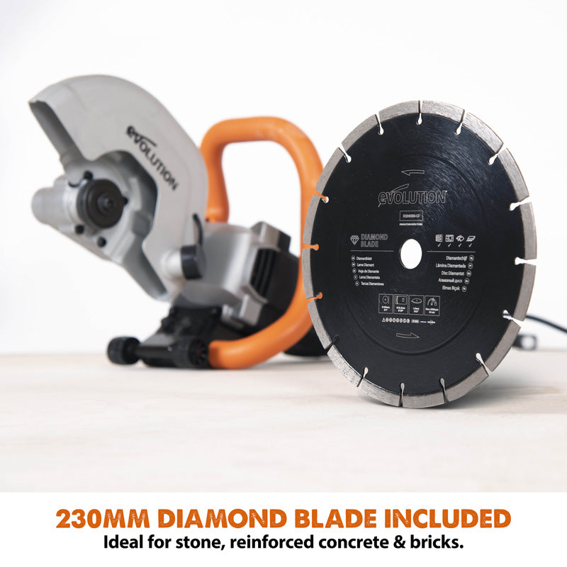 Evolution R230DCT 230mm Electric Disc Cutter with Diamond Blade