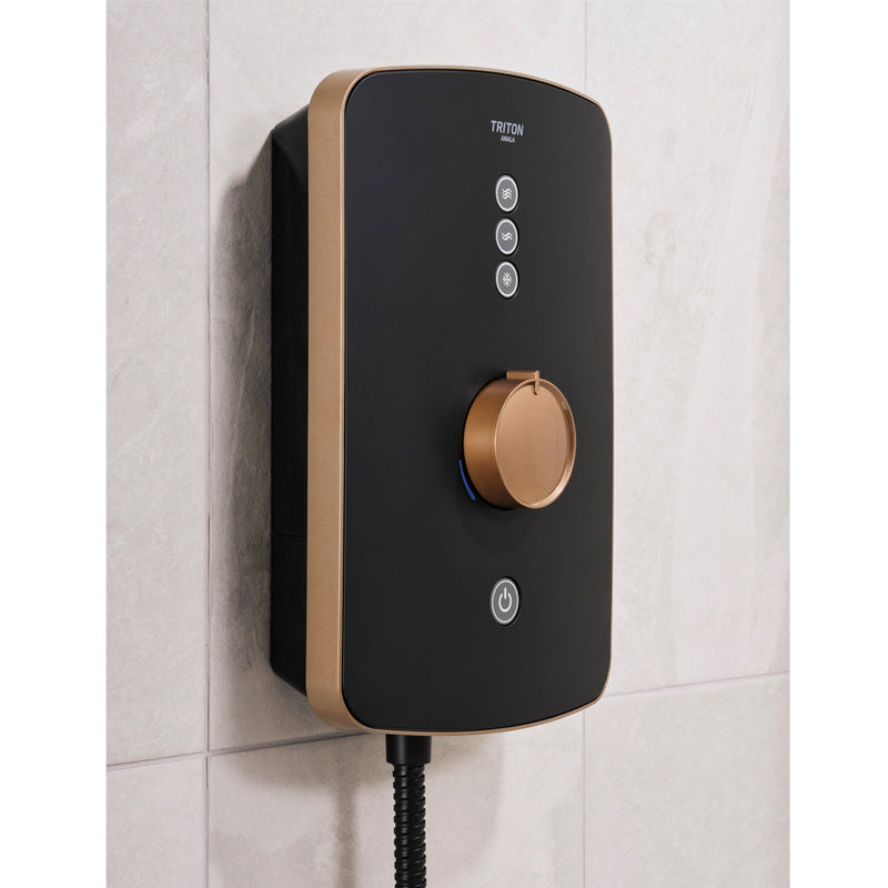 Triton Amala Electric Shower Metallic Brushed Copper