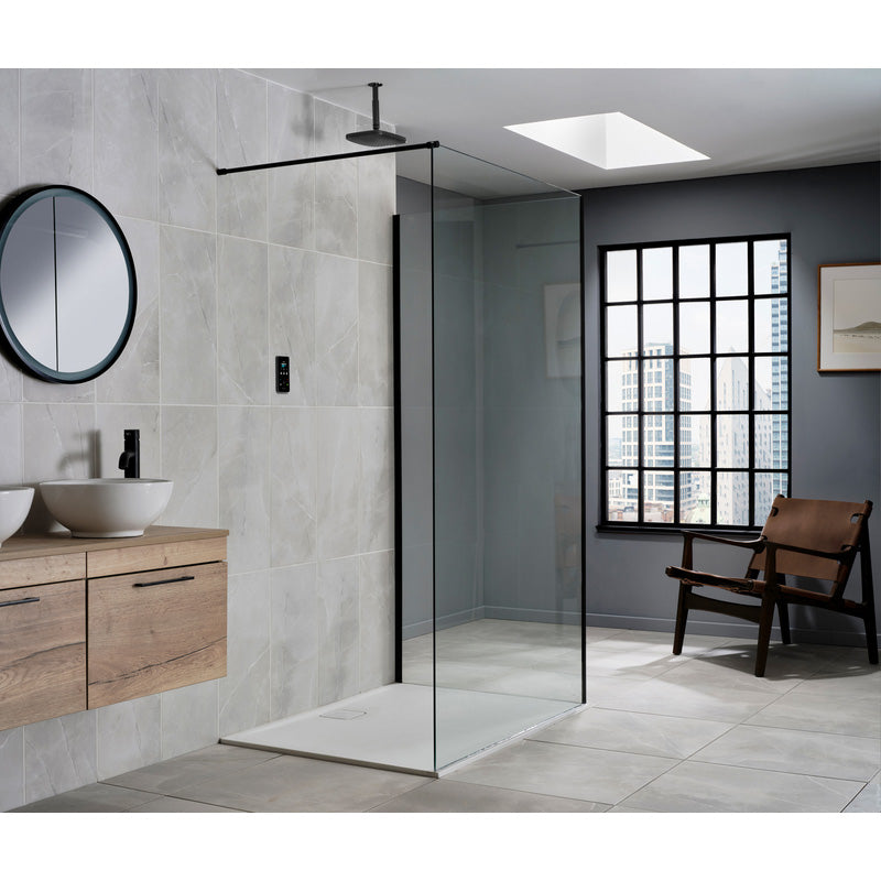 Triton ENVi Electric Shower with Ceiling Fed Fixed Head Black