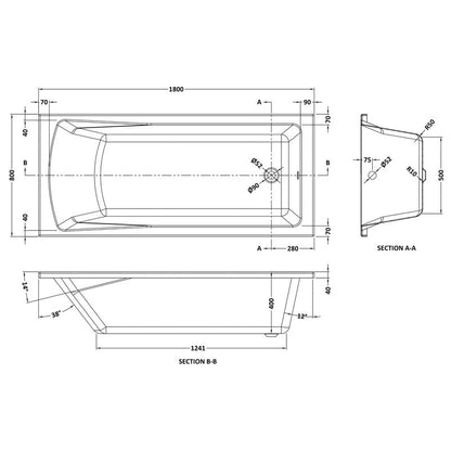 nuie Linton Single Ended Bath