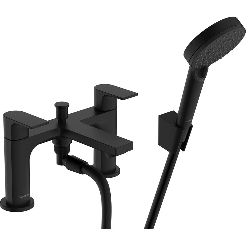 Hansgrohe Rebris E Bath Shower Mixer Tap Matt Black