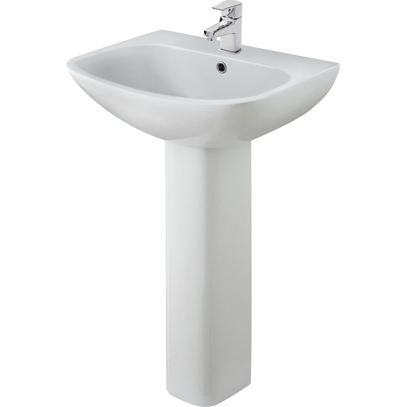 nuie Ava Basin and Pedestal 545mm 1 Tap Hole