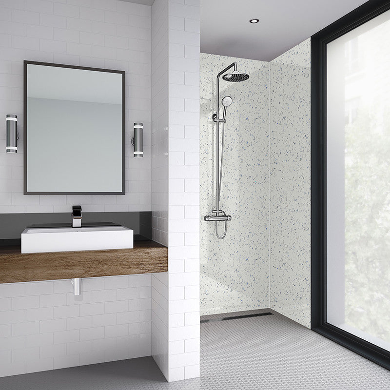 Mermaid Polar Sparkle Laminate Shower Wall Panel Tongue & Groove