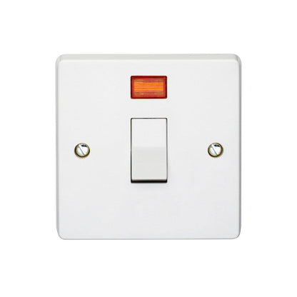 Crabtree 20A DP Switch Switched Neon