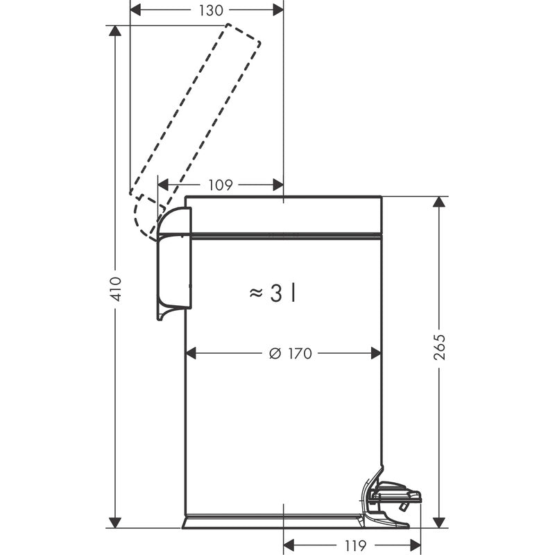 Hansgrohe AddStoris Pedal Bin