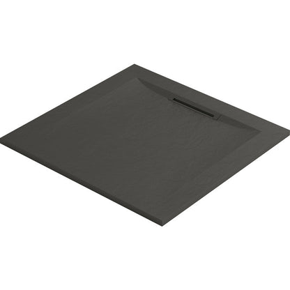 Mira Flight Level Square Slate Effect Shower Tray