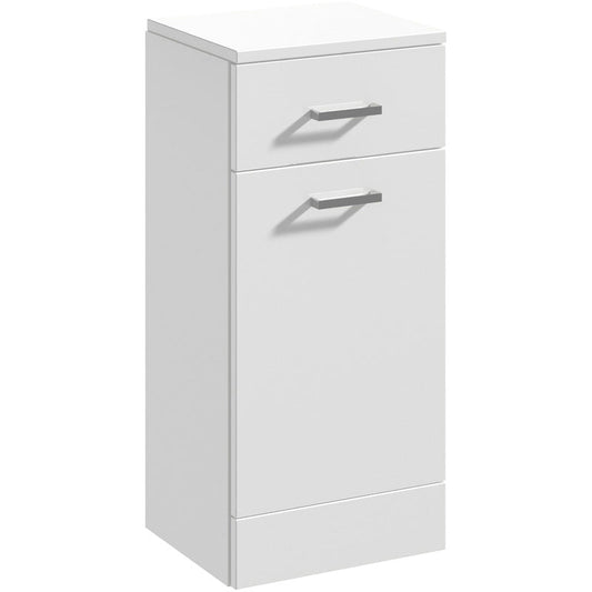 nuie Mayford Compact Floor Standing Laundry Basket Unit Gloss White 350mm