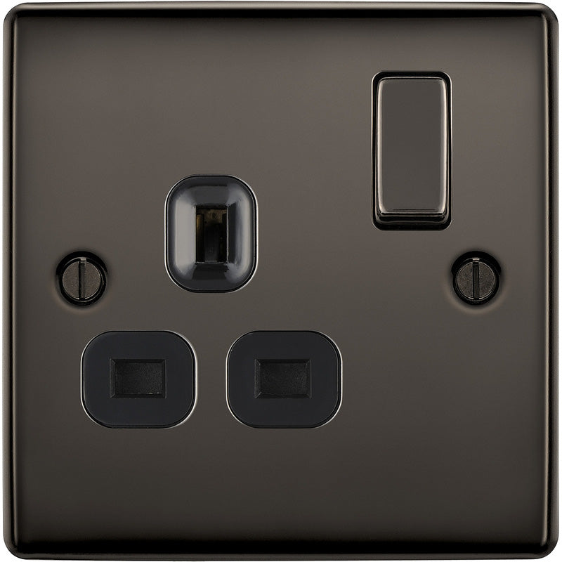 BG Nexus Metal Black Nickel Switched Socket