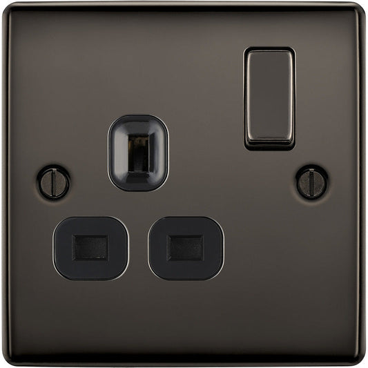 BG Nexus Metal Black Nickel Switched Socket