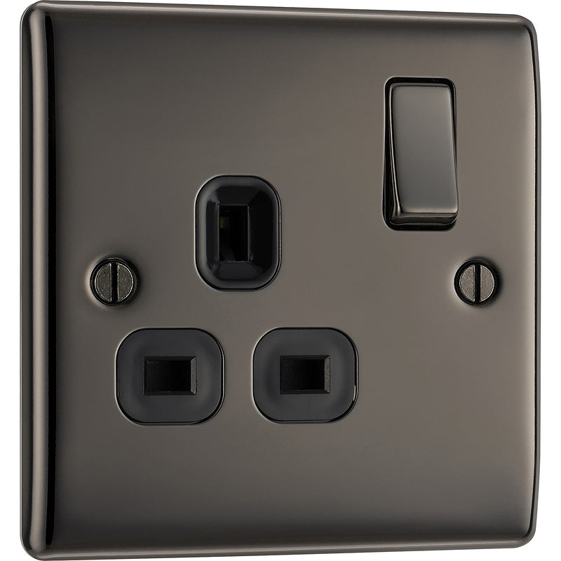 BG Nexus Metal Black Nickel Switched Socket