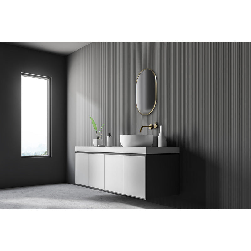 Sensio Fern Non-Illuminated Bathroom Mirror Brass 600 x 400mm